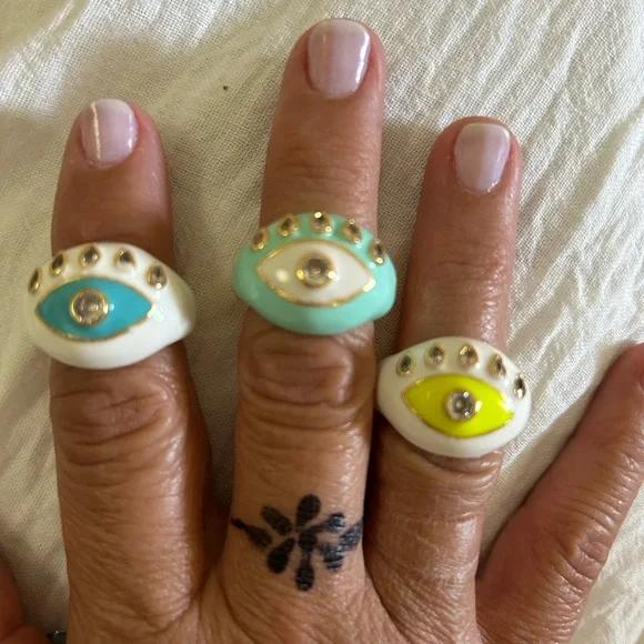 Evil eye 🧿 adjustable rings - Picture 2 of 5